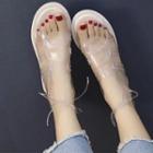 Lace-up Low Heel Sandals