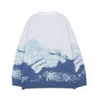 Print Trim Sweater