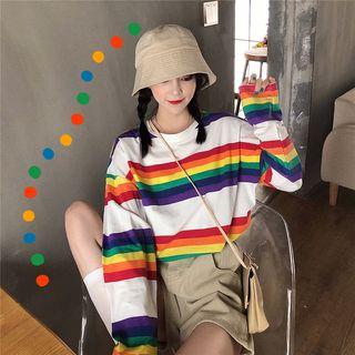 Rainbow Stripe Long Sleeve T-shirt
