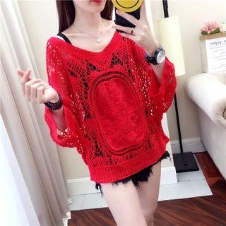 Set: V-neck Crochet Top + Camisole Top