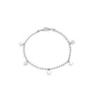Star Alloy Anklet Silver - One Size