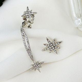 Star Drop Non Matching Earring