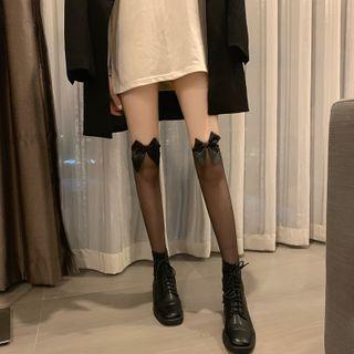 Ribbon-accent Sheer Tights