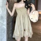 Sleeveless Ruffle-trim Chiffon Dress As Shown In Figure - One Size