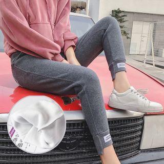 High-waist Applique Skinny Pants