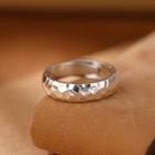 Textured Sterling Silver Ring 1pc - Silver - One Size