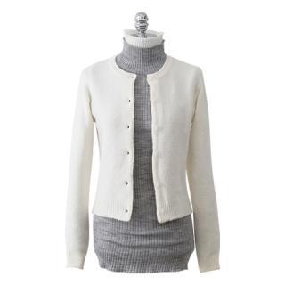 Crew-neck Buttoned Cardigan