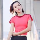 Short-sleeve Sports Cropped T-shirt