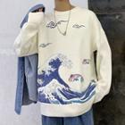 Wave Print Sweater