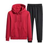 Set: Plain Zip-up Hoodie + Sweatpants (various Designs)