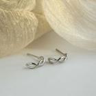 Twisted Alloy Earring Silver - One Size