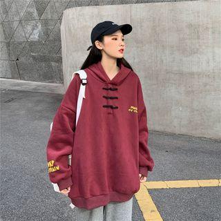Lettering Oversize Hoodie Red - One Size