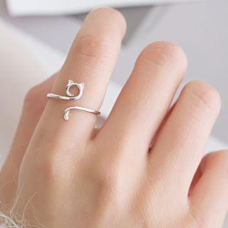 Cat Ring Silver - One Size