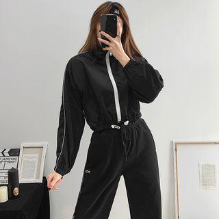 Drawstring-hem Cropped Jacket