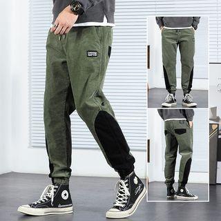 Two-tone Straight Leg Jogger Pants