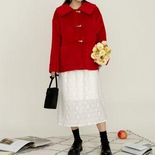 Toggle Button Woolen Coat / Long Coat