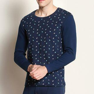 Set: Printed Long-sleeve T-shirt + Leggings