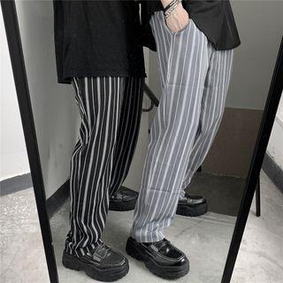Couple Matching Striped Straight-fit Pants