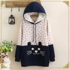 Fishbone Print Hoodie