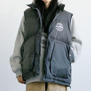 Printed Padding Cargo Vest