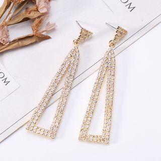 Rhinestone Triangular Drop Earring