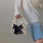 Bow Accent Handbag Milky White - One Size