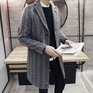 Pinstripe Knit Coat