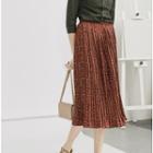 Patterned Midi A-line Chiffon Skirt