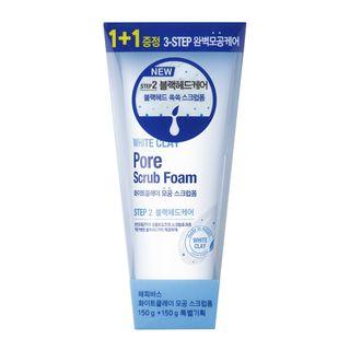 Happy Bath - White Clay Pore Scrub Foam Set 2pcs 150g X 2pcs