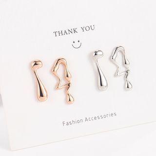 Melting Asymmetrical Alloy Earring