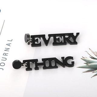 Alloy Lettering Dangle Earring