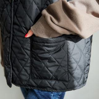 Tall Size Snap-button Quilted Vest