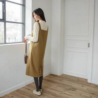 H-line Midi Pinafore Dress