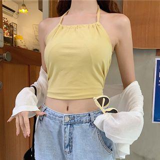 Halter-neck Cropped Camisole Top
