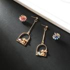 Non-matching Rabbit & Flower Earring