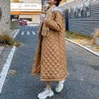Hooded Quilted Midi Coat