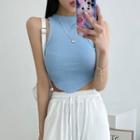 Set Of 2: Halter Triangle-hem Crop Top