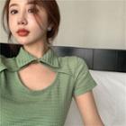 Qipao-neck Cropped Top