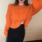 Cropped Sweater Tangerine - One Size