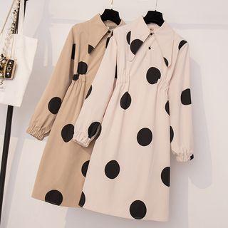 Dotted A-line Shirtdress