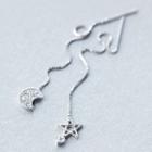 Mismatch Threader Earring 1 Pair - S925 Silver - Silver - One Size