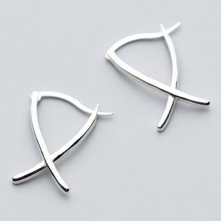 925 Sterling Silver Cross Dangle Earring