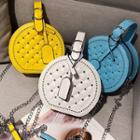 Rivet Chain Strap Crossbody Round Bag