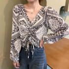 Long-sleeve Paisley Top