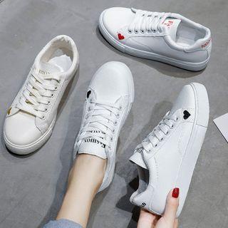 Heart Embroidery Sneakers