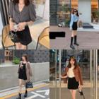 Wide-leg Shorts / Accordion Pleated Mini A-line Skirt
