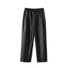 Faux-leather Wide-leg Pants
