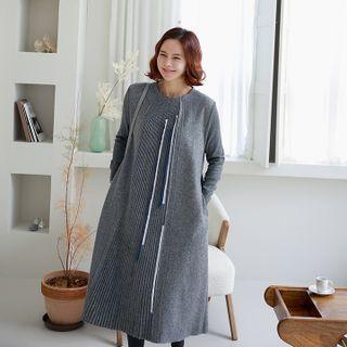 Crystal-pleat Knit Midi Dress