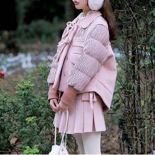 Bow Accent Lace Trim Jacket