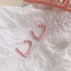 Heart Alloy Earring 1 Pair - Pink - One Size